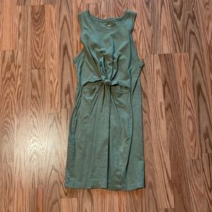 Sage Green Aerie Cutout Dress